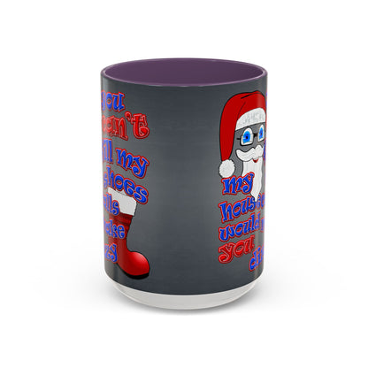 santa's shoes - Accent Mug (grey-light grey)