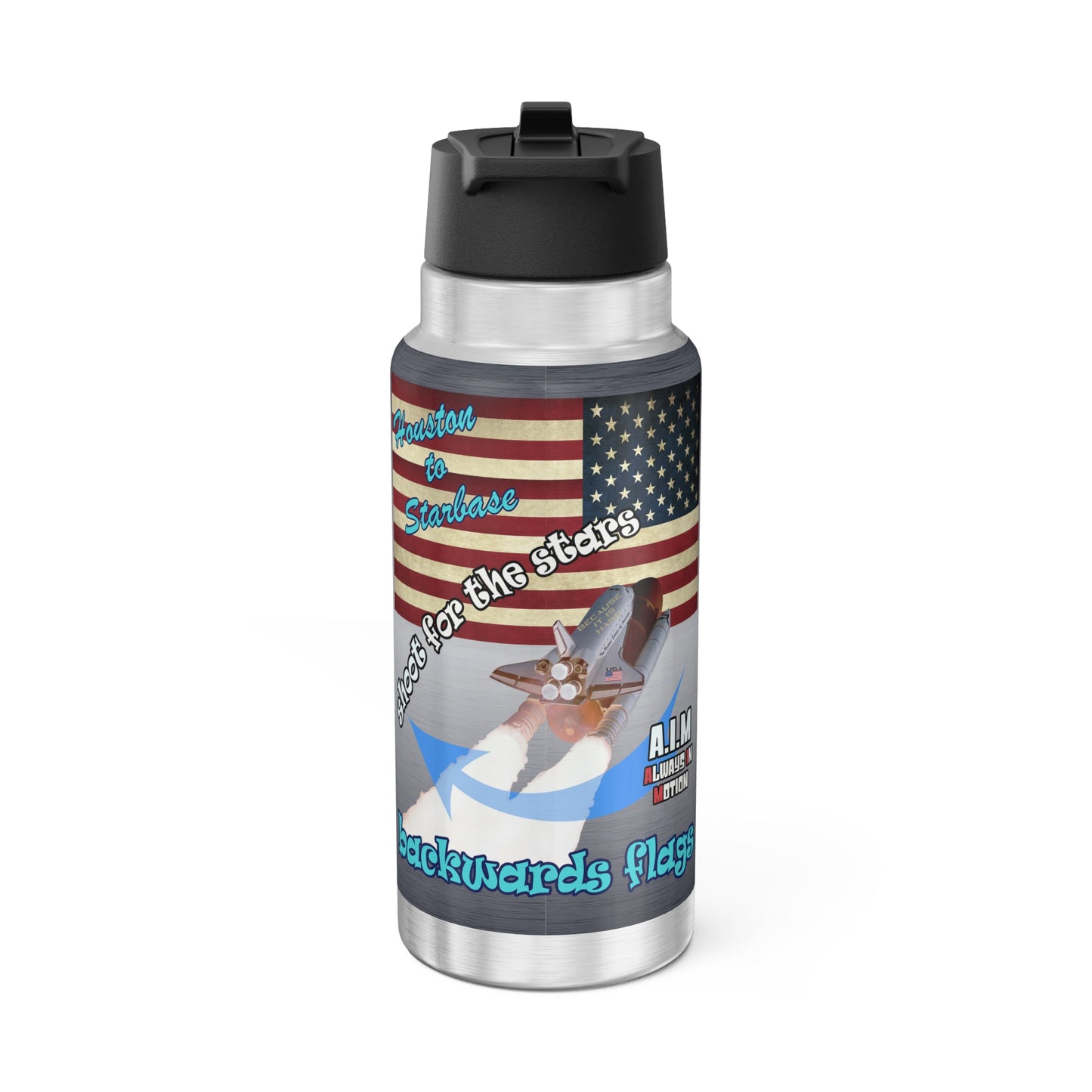 shoot for the stars - Gator Tumbler, 32oz (brushed nickel)