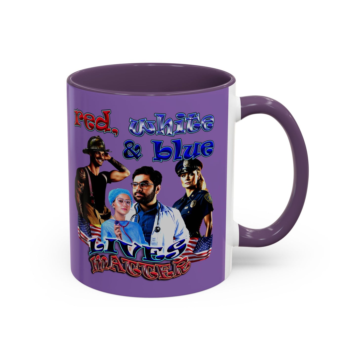 rw&b lives matter - Accent Mug (light purple)