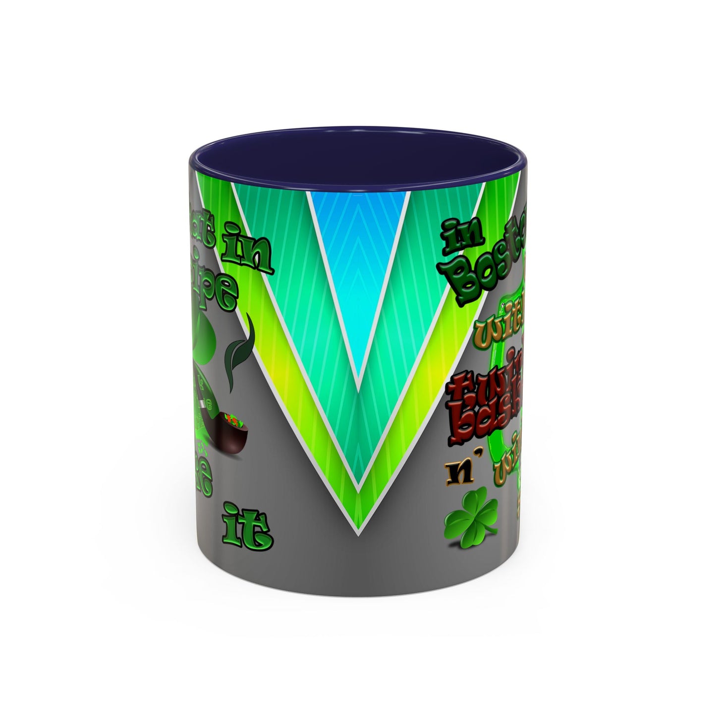 celtics logo - Accent Mug (rainbow split)