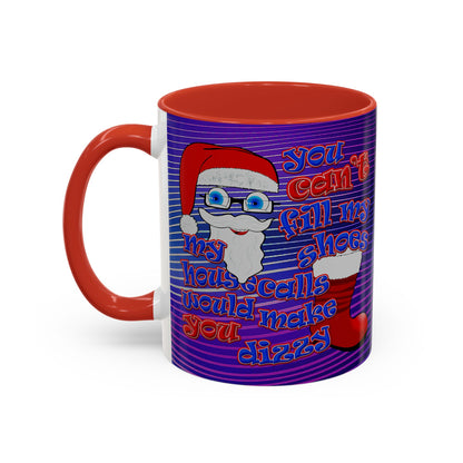 santa's shoes - Accent Mug (purple wave)