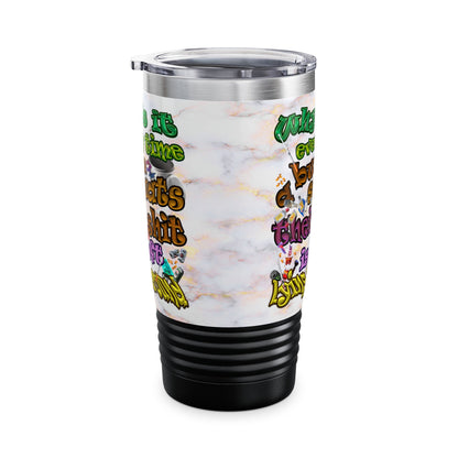 the bum's shit - Ringneck Tumbler, 20oz (white marble)