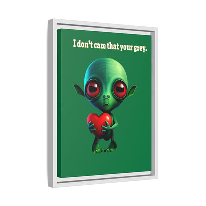 I don't care that your grey - framed canvas art (dark green)