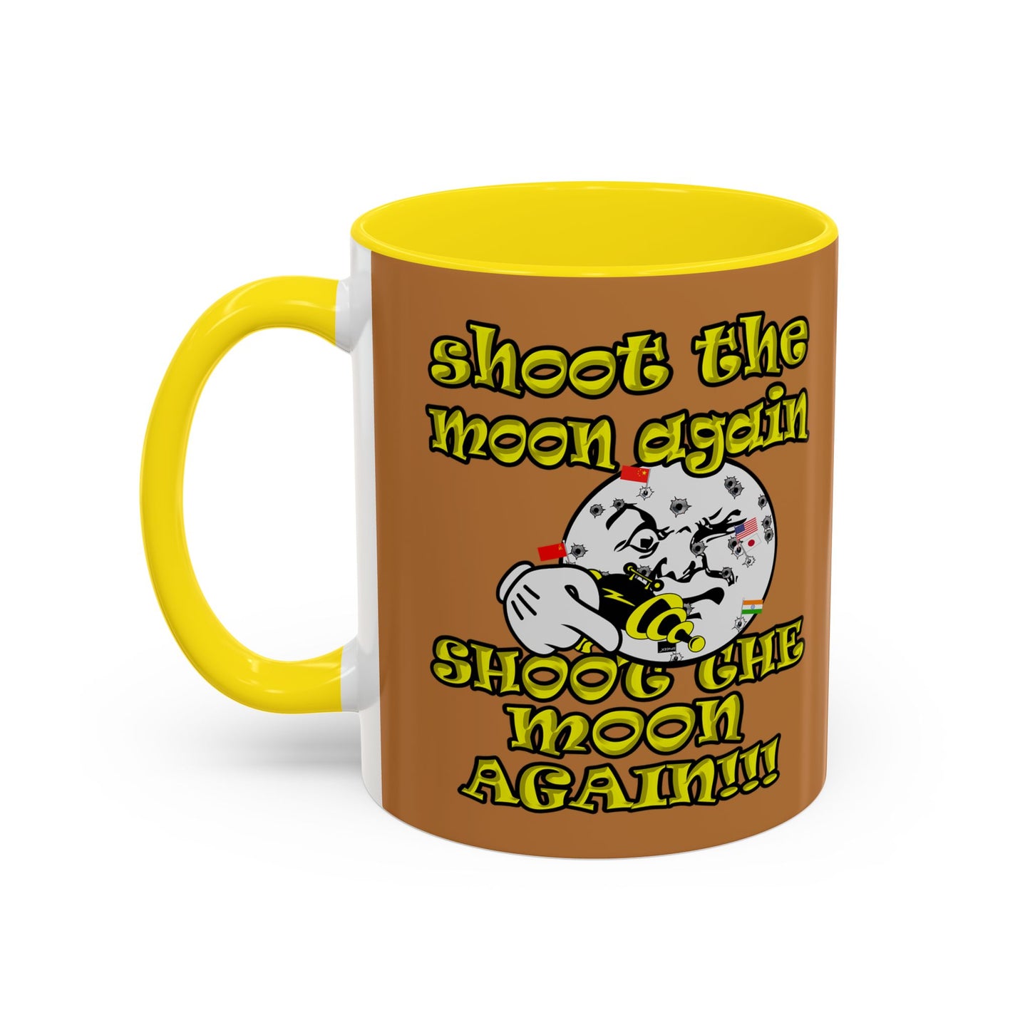 shoot the moon again - Accent Mug (light brown)