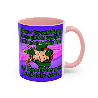 turtle race - Accent Mug (purple-pink wave)