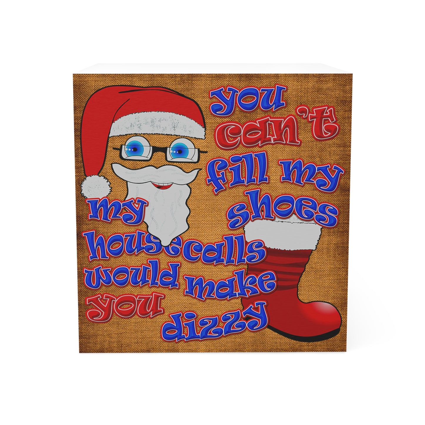 santa's shoes - note cube (brown papyrus)