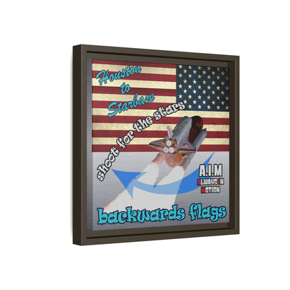 shoot for the stars - framed canvas art (brushed nickel)