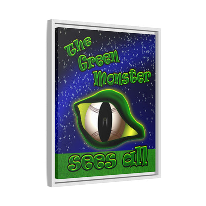green monster - framed canvas art ('snoops' background)