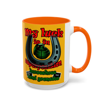 my luck - Accent Mug (yellow)
