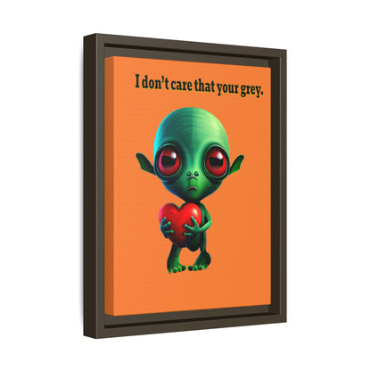 I don't care that your grey - framed canvas art (crusta)