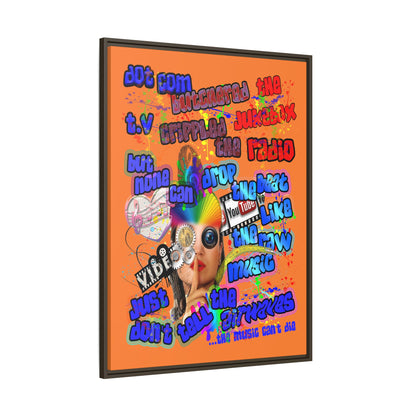 drop the beat - framed canvas art (crusta)