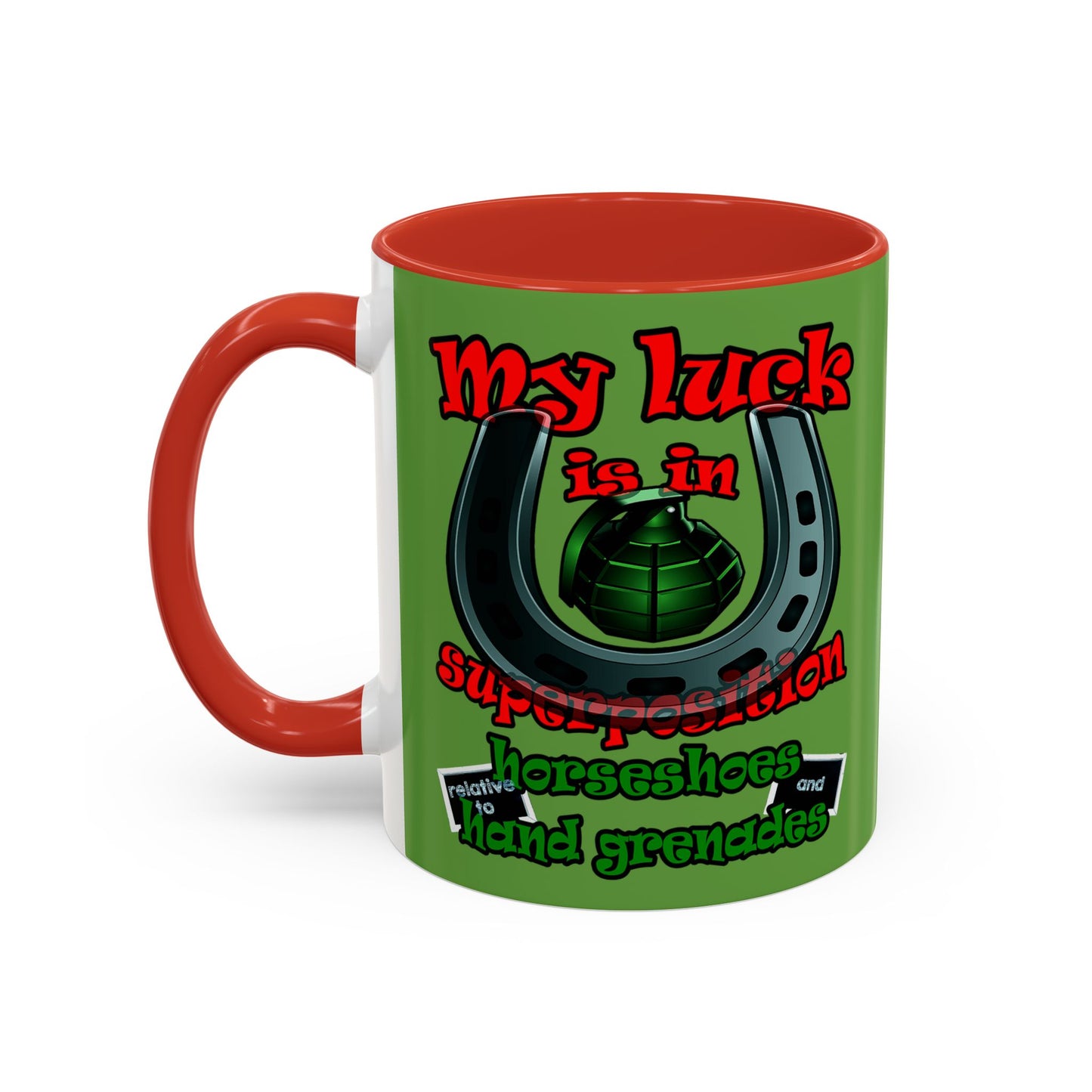 my luck - Accent Mug (green)