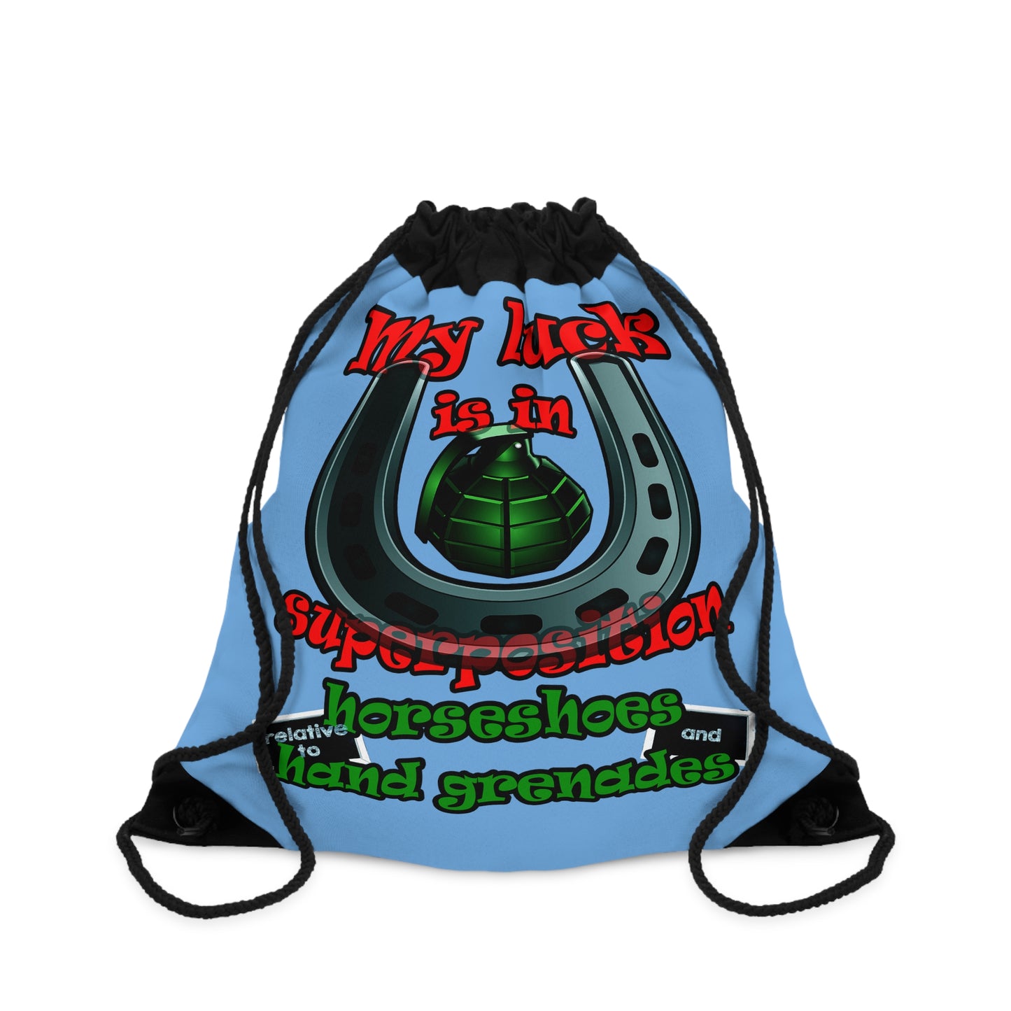 my luck - Drawstring Bag (light blue)