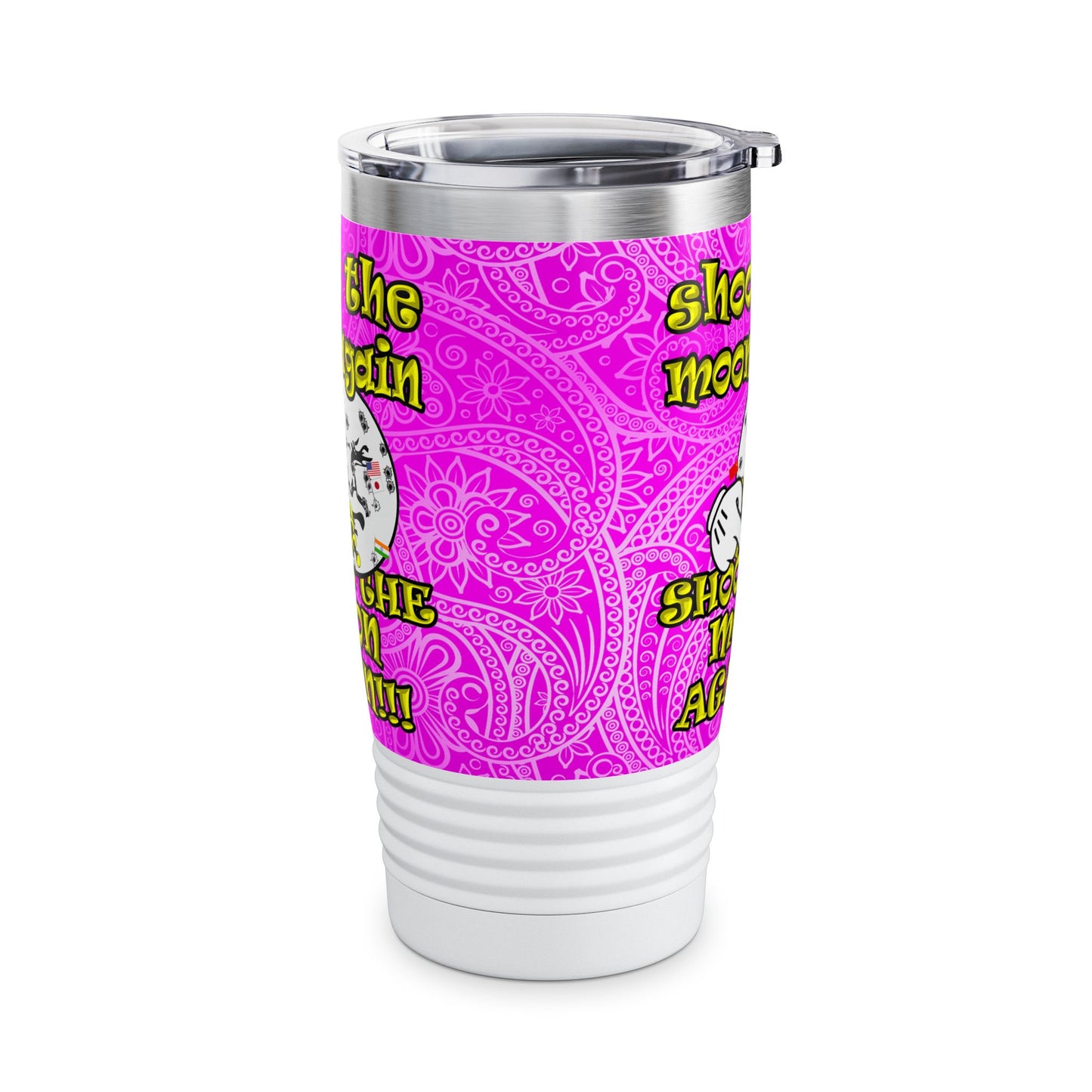 shoot the moon again - Ringneck Tumbler, 20oz (pink swirl)