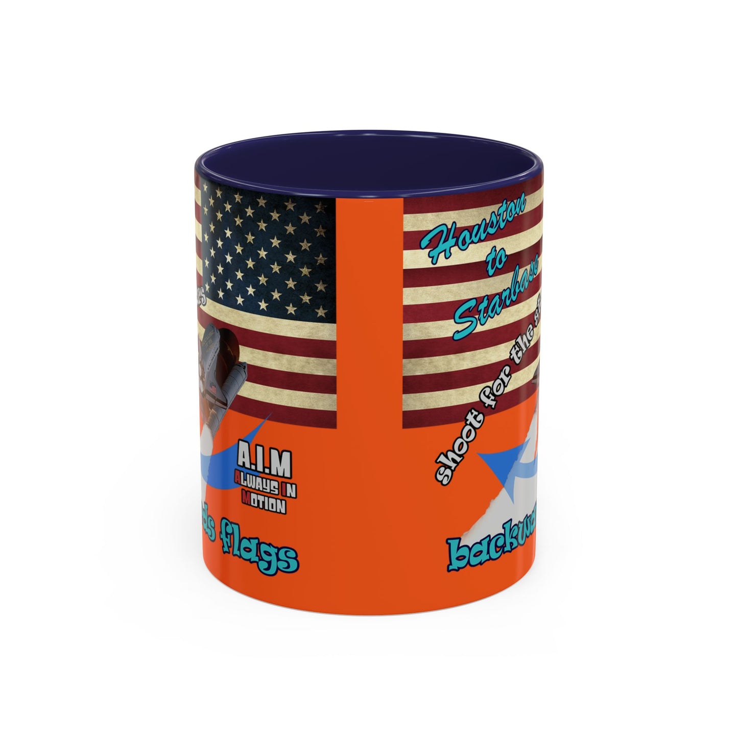 shoot for the stars - Accent Mug (orange)