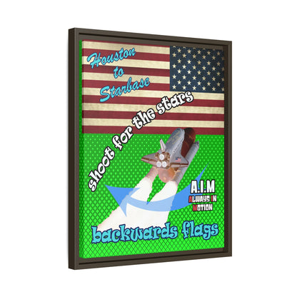 shoot for the stars - framed canvas art (logo green)