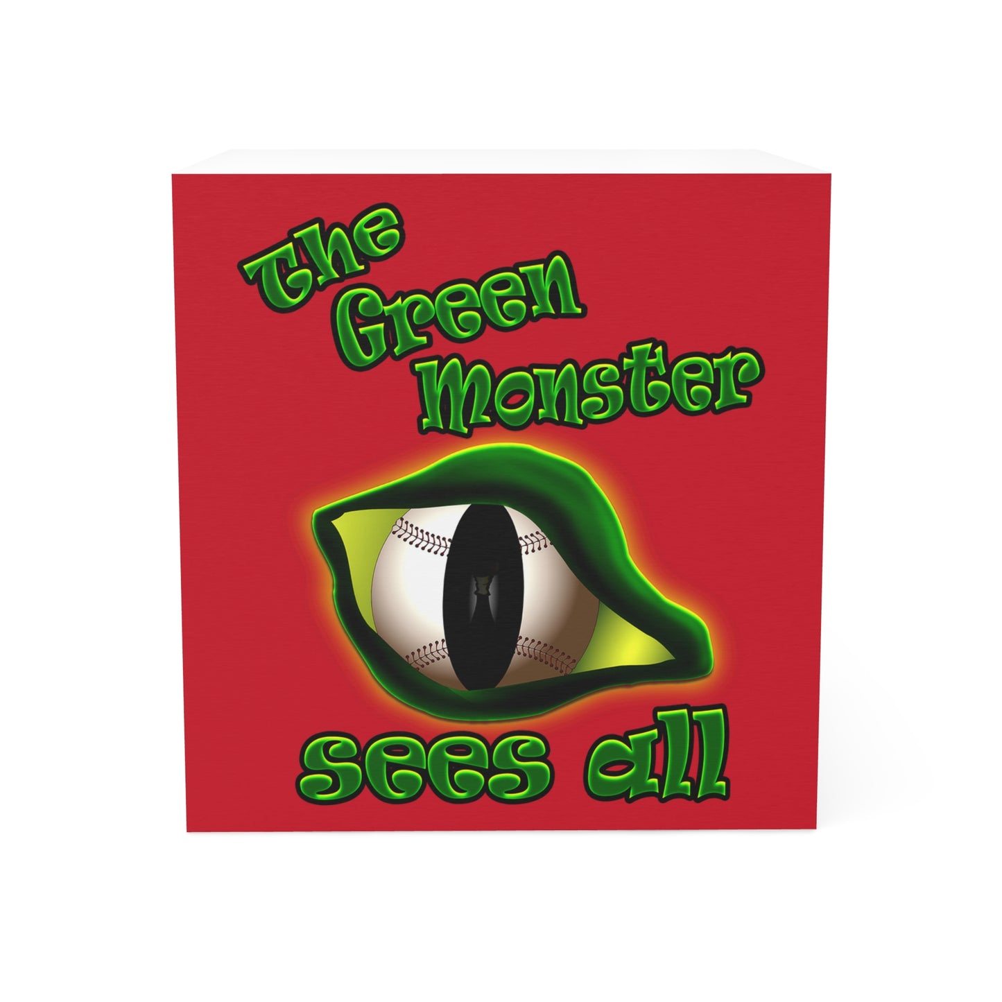 green monster - note cube (dark red)