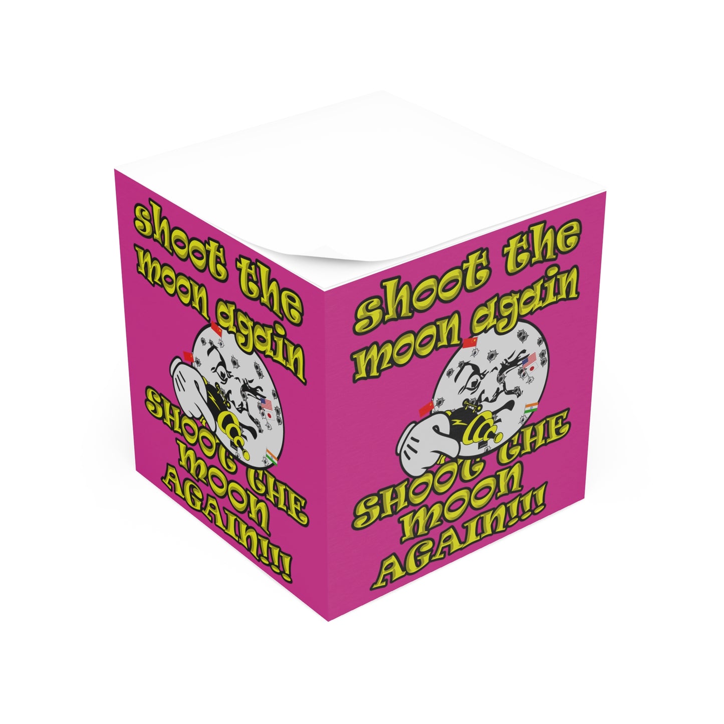 shoot the moon again - note cube (pink)