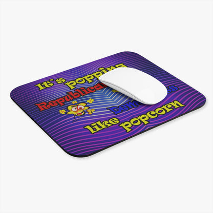 popping like popcorn - Mouse Pad (Rectangle) (purple wave)
