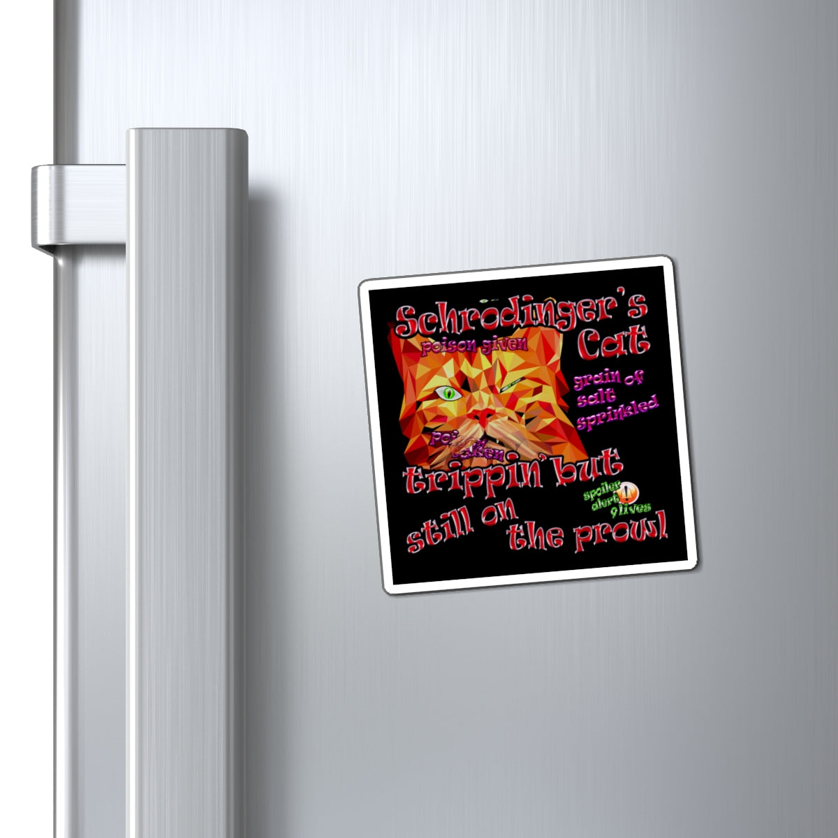 schrodinger's cat - Magnets - (black)