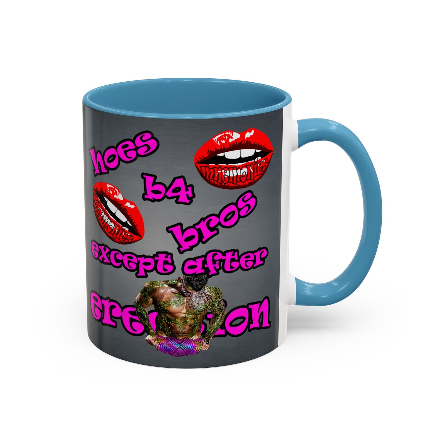 hoes b4 bros - Accent Mug (grey-light grey)