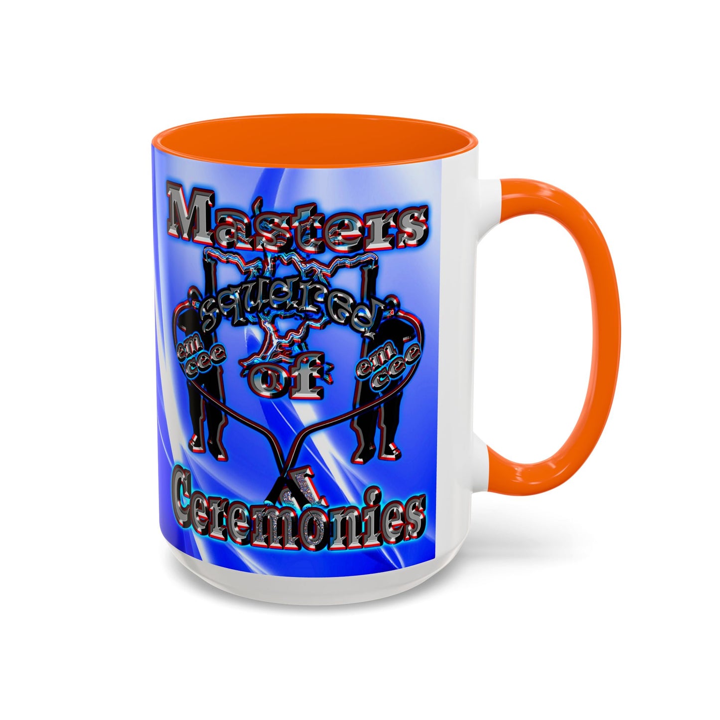 em cee squared - Accent Mug (blue-white wave)