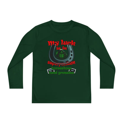 my luck - Youth Long Sleeve Competitor Tee