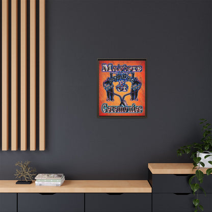 em cee squared - framed canvas art (burnt orange)