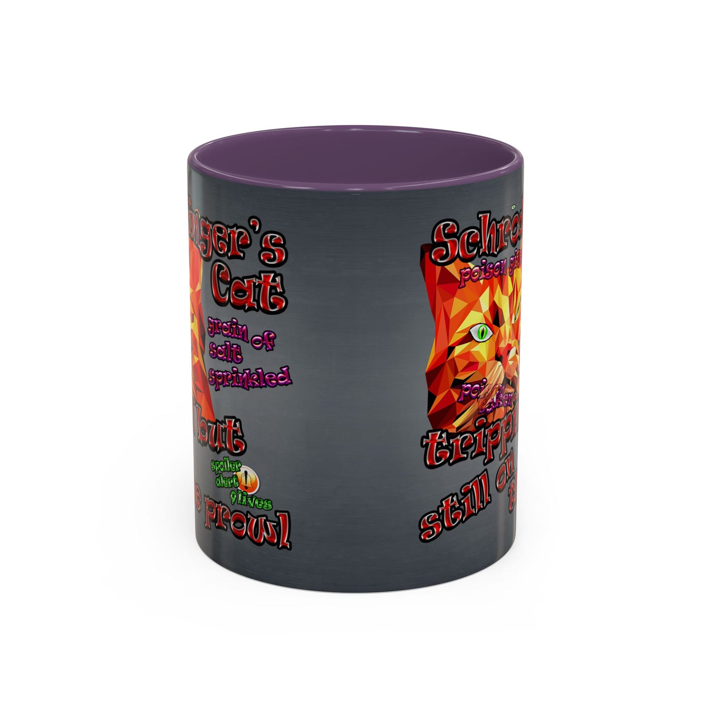 schrodinger's cat - Accent Mug (grey-light grey)