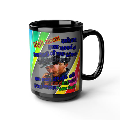 high noon - Black Mug (rainbow split)