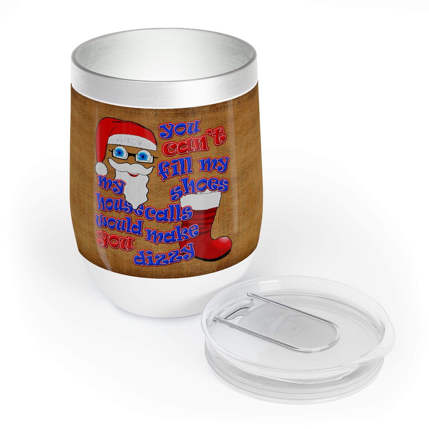 santa's shoes - Chill Wine Tumbler (brown papyrus)