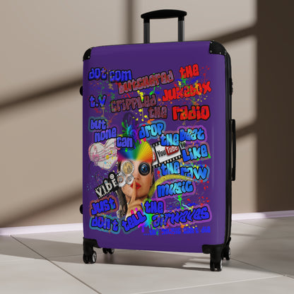 drop the beat - Suitcase (purple)