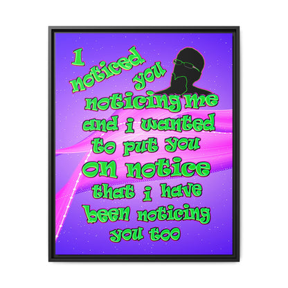 noticed you noticing - framed canvas art (purple-pink wave)