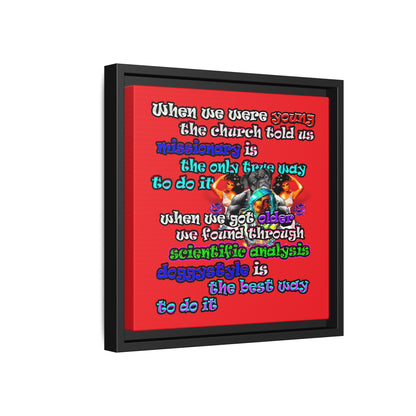 doggystyle - framed canvas art (red)