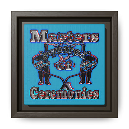 em cee squared - framed canvas art (turquoise)