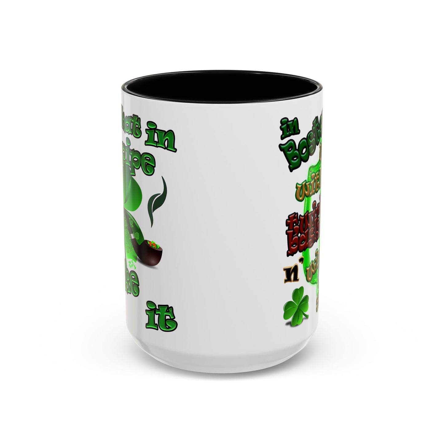 celtics logo - Accent Mug (white)
