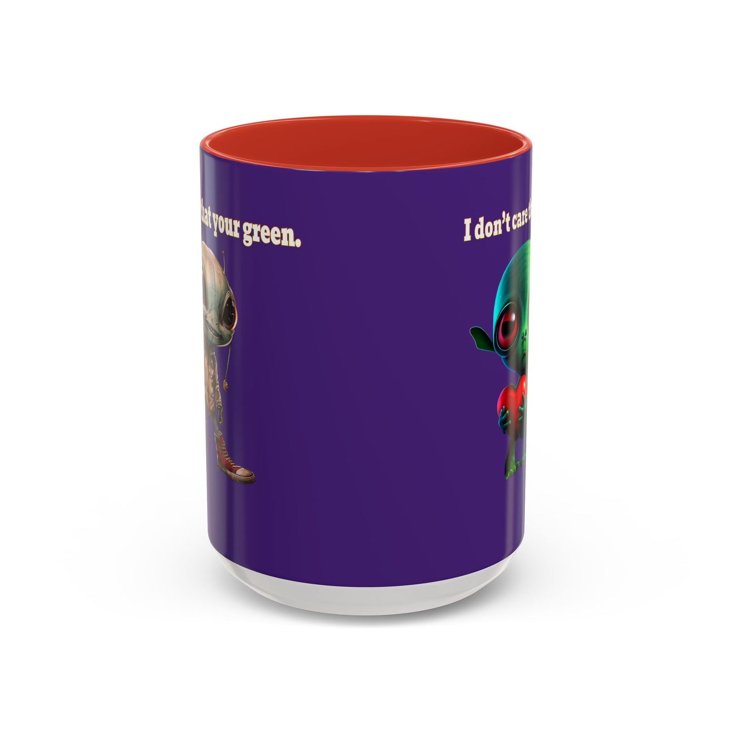 I don't care that your grey - Accent Mug (purple)