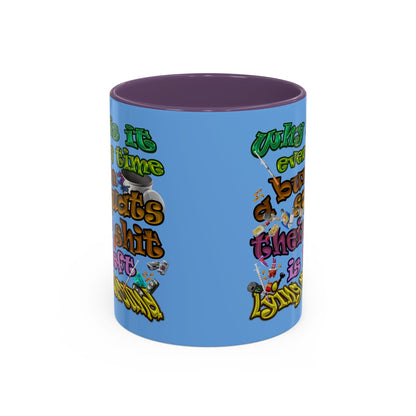 the bum's shit - Accent Mug (light blue)