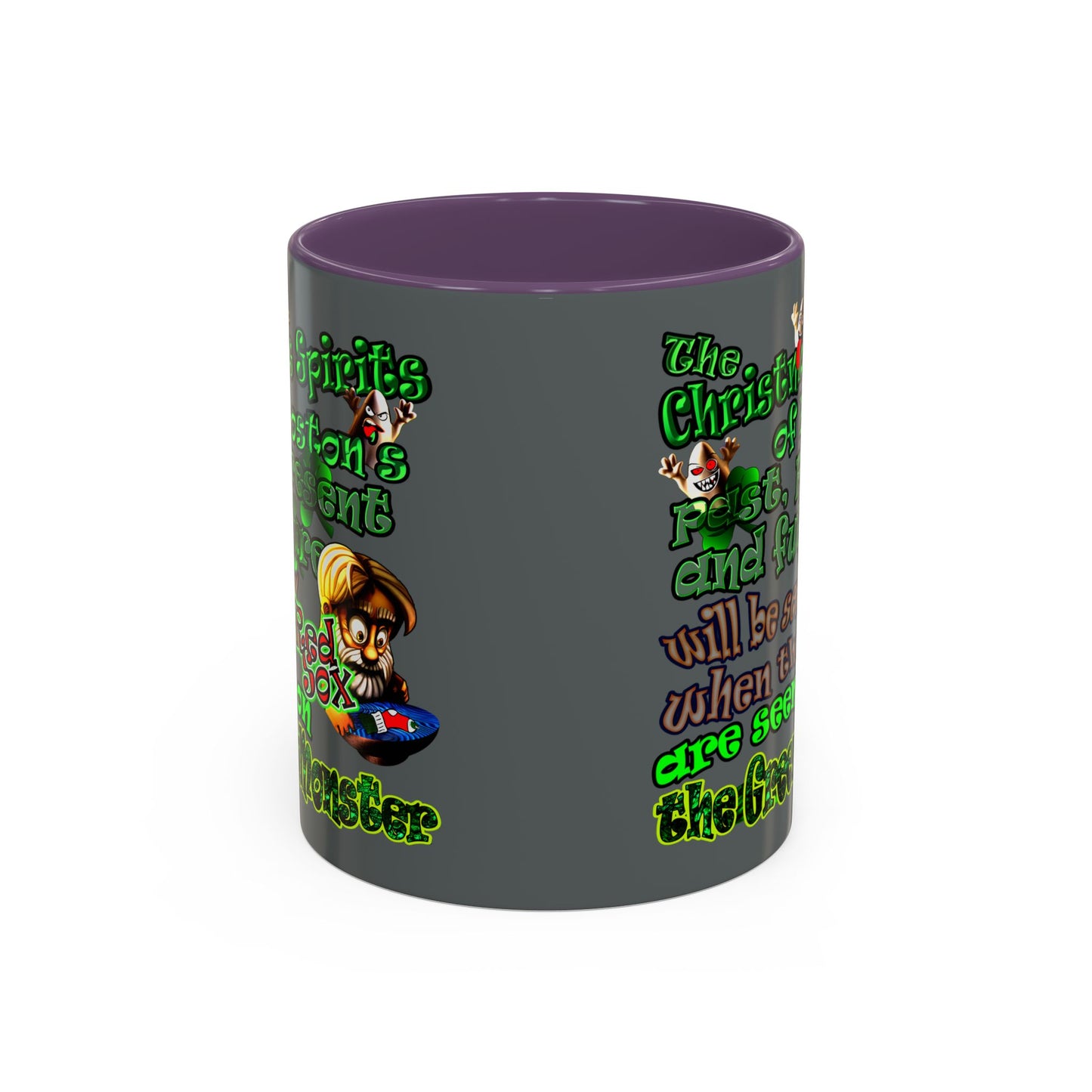 christmas spirits of boston - Accent Mug (dark grey)