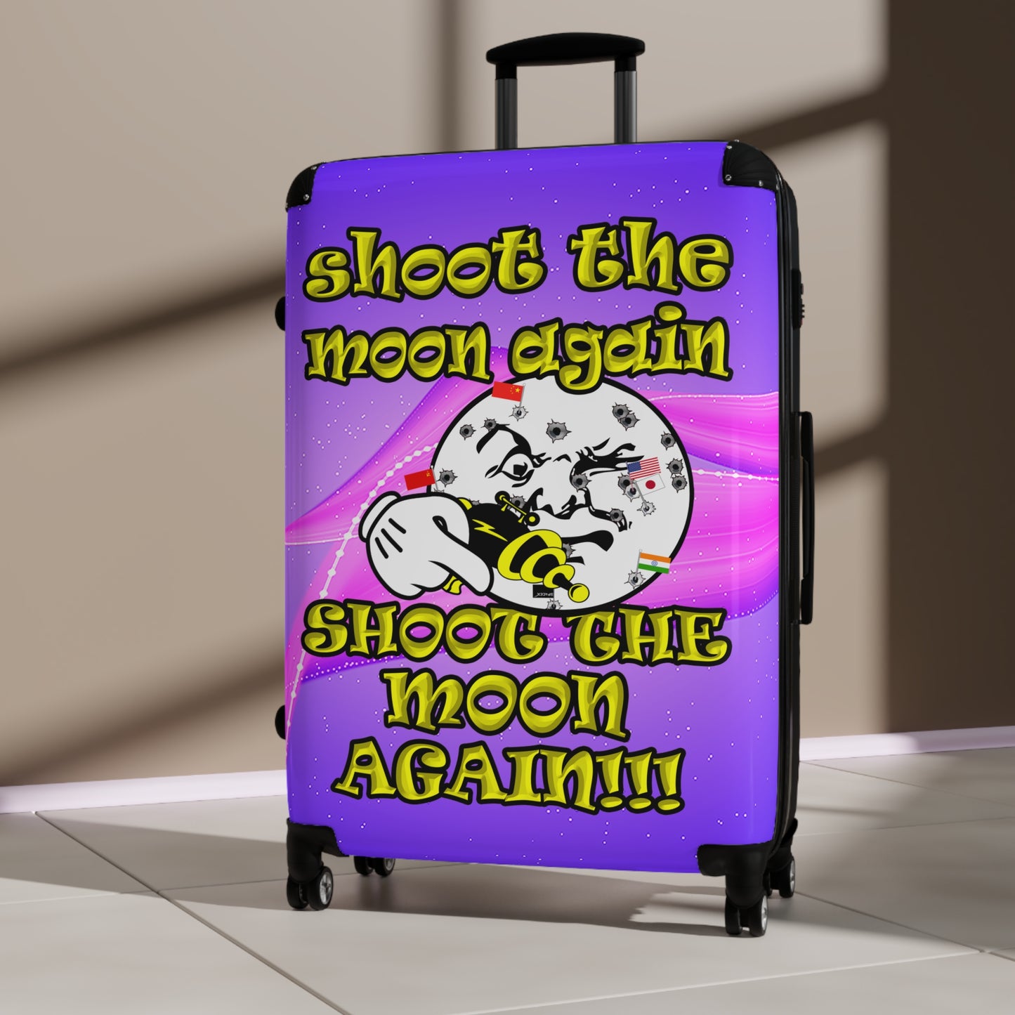 shoot the moon again - Suitcase (purple-pink wave)