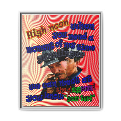 high noon - framed canvas art (yellow-orange wave)