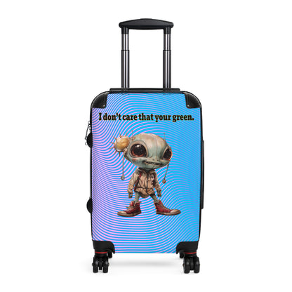 I don't care that your green - Suitcase (light blue-purple wave)