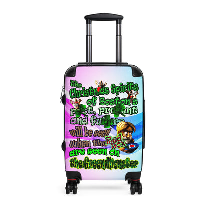 christmas spirits of boston - Suitcase (light blue-pink wave)