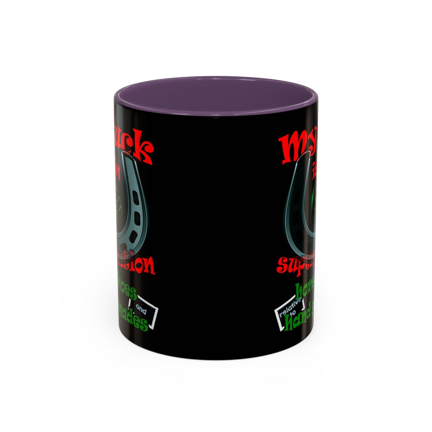 my luck - Accent Mug (black)