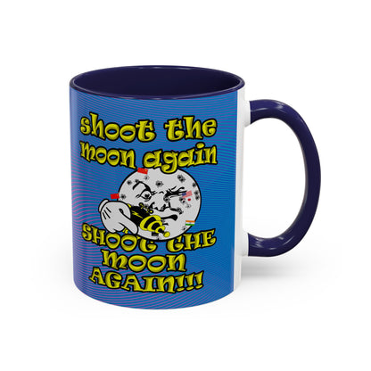 shoot the moon again - Accent Mug (light blue-purple wave)