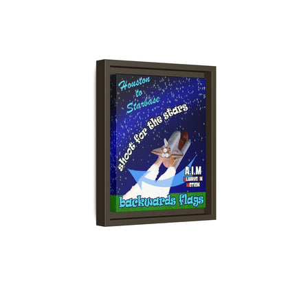 shoot for the stars - framed canvas art ('snoops' background)