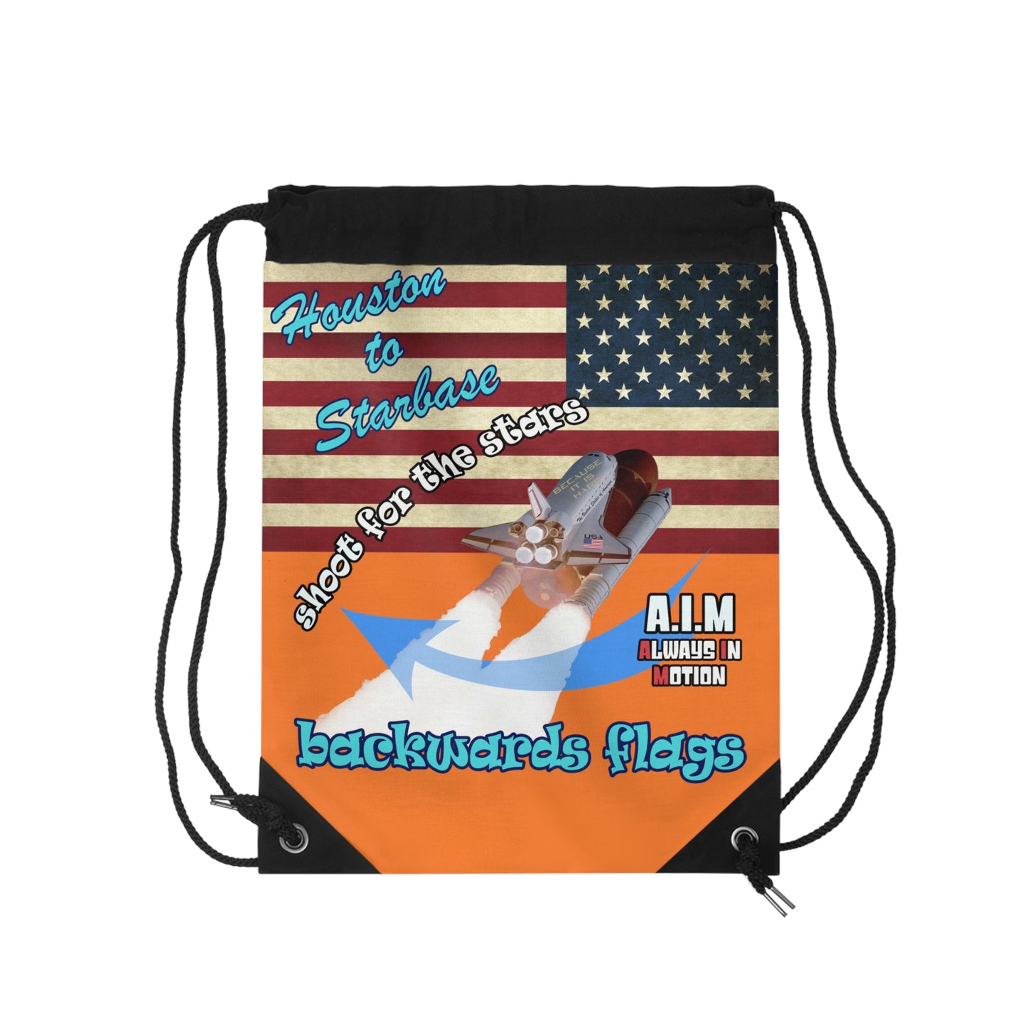 shoot for the stars - Drawstring Bag (crusta)