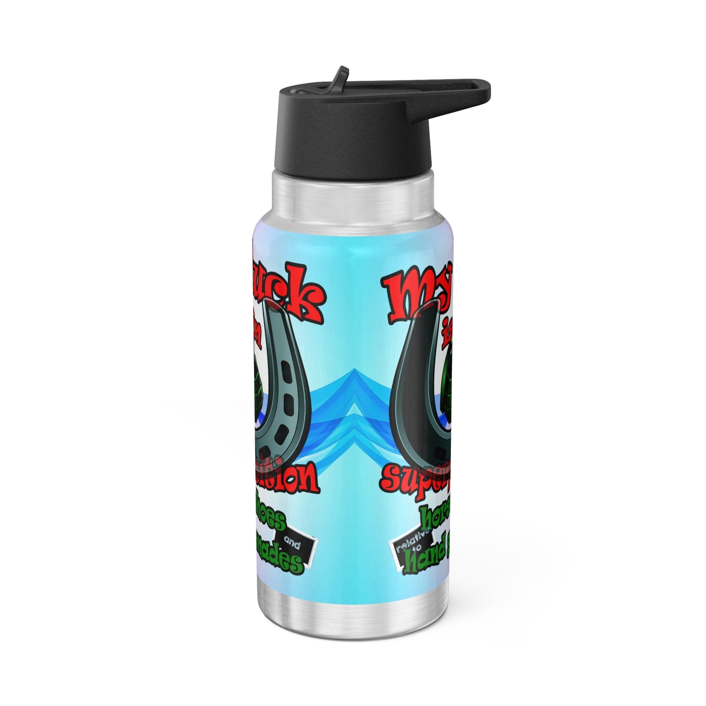 my luck - Gator Tumbler, 32oz  (light blue-pink wave)
