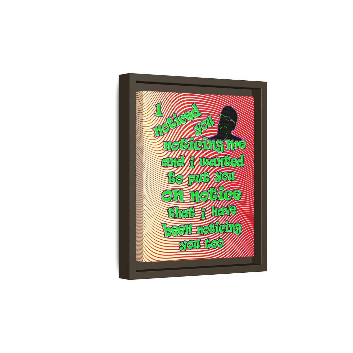 noticed you noticing - framed canvas art (yellow-orange wave)