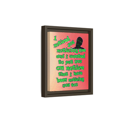 noticed you noticing - framed canvas art (yellow-orange wave)